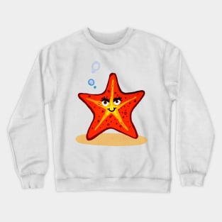 Star Watercolor Sea Crewneck Sweatshirt